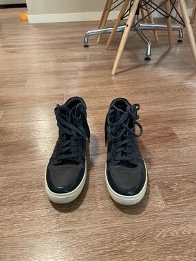 Vince Navy High-Top Sneakers